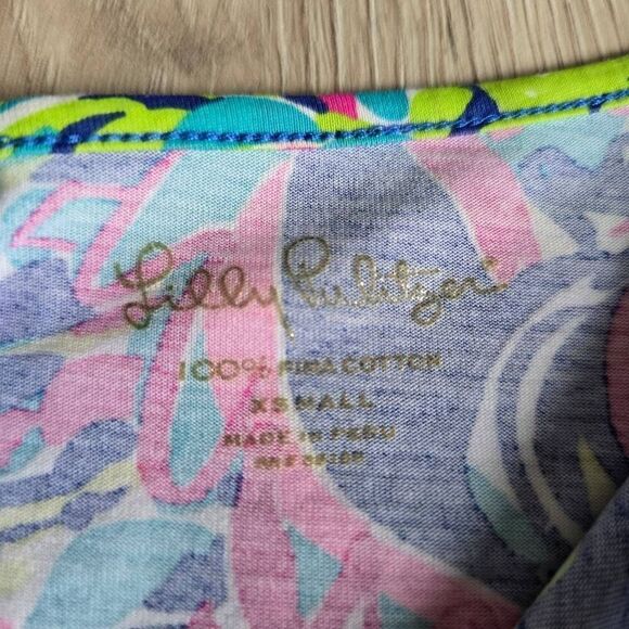 Lilly Pulitzer Marlowe T-Shirt Dress Women's XS Boatneck Chic Preppy Coastal - Picture 4 of 6